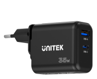 UNITEK Ładowarka Sieciowa GAN PD USB-C + USB-A 35W; P1119A - 1314870 - zdjęcie 1